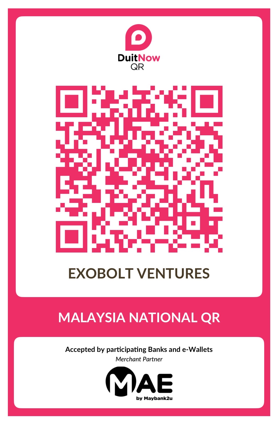 DuitNow QR code to support DuitFirst